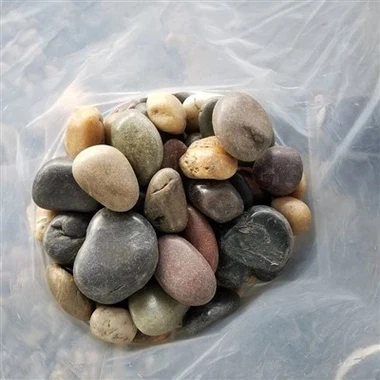 Pedra de seixo de rio polido preto branco bege de alta qualidade
