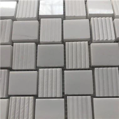 Azulejo de mosaico de mármore Bianco Dolomite