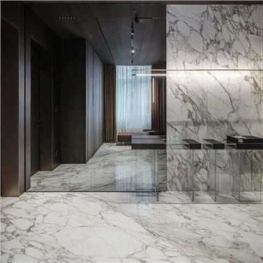 Lajes de mármore branco calacatta natural italiano pedra polida para decoração de parede