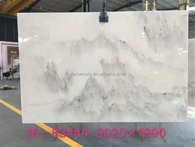 Lindas lajes de mármore com pintura de paisagem como montanhas e rios