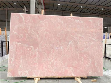 Laje de mármore ônix rosa no preço de fábrica para ambientes internos