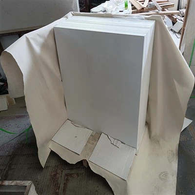 Mármore artificial branco para telhas de bancada de lajes